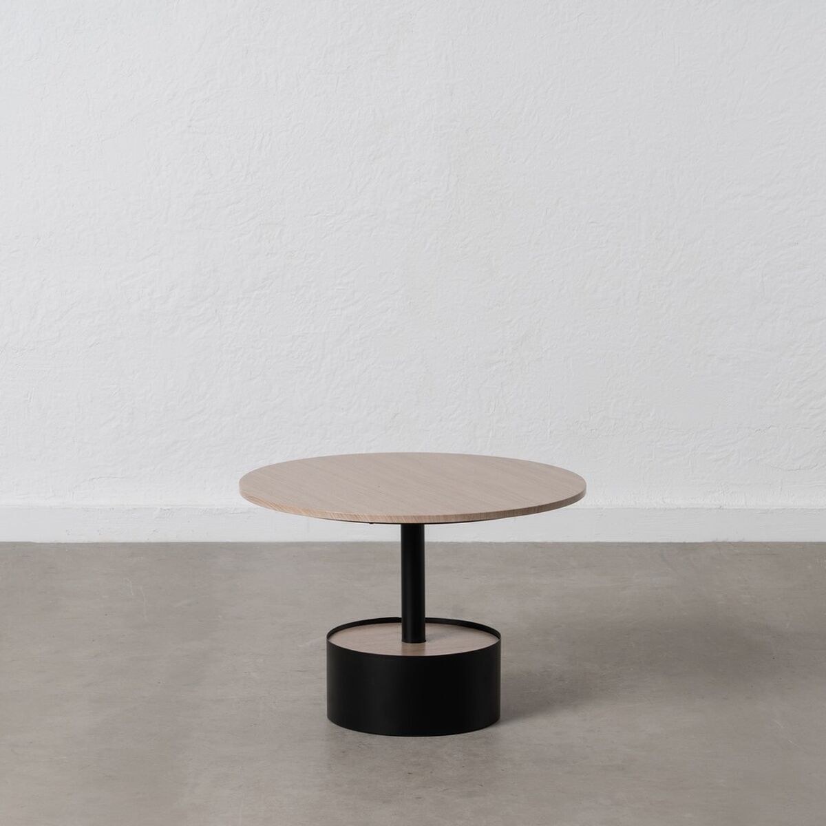 Mesa de Centro Negro Natural 65 x 65 x 37,5 cm